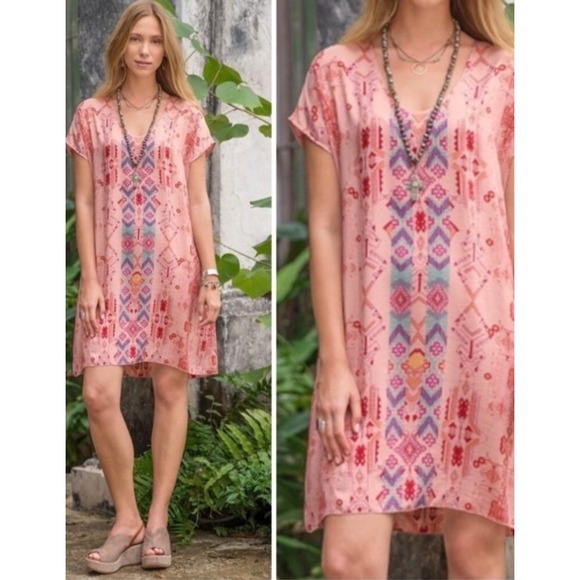 Sundance Dresses & Skirts - Sundance Luminist Chemise 100% Silk Dress XL Boho Southwest Festival Flowy Luxe